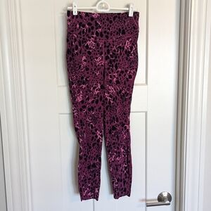 Lululemon HR Base Pace 25" Leggings - Cheetah Camo Magenta Purple sz 6
